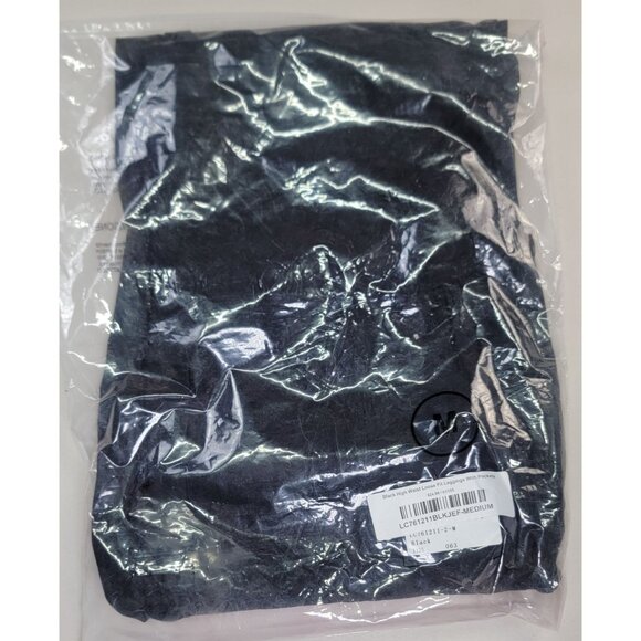 Womens Leggings Black High Waisted Loose Fit  With Pockets Medium New in Bag - Picture 6 of 8